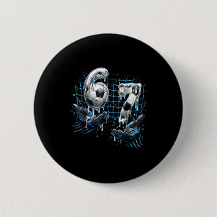 Badge Rond 5 Cm Drôle de foot 67 Six Sept Drôle de numéro 67 Mème