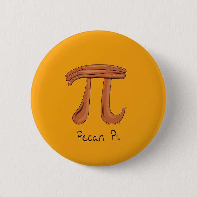 Badge Rond 5 Cm Drôle de Math Pecan Pi Thanksgiving automne (Devant)