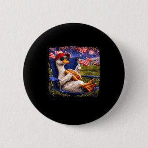 Badge Rond 5 Cm Drôle de mauvaise journée pour être une oie hotdog