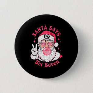 Badge Rond 5 Cm Drôle de Noël 67 Mème Cerveau Pourri Père Noël Xma