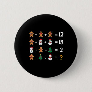 Badge Rond 5 Cm Drôle de Noël 6 7 Meme Ordre des opérations Math