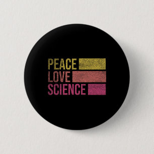 Badge Rond 5 Cm Drôle de paix amour science amateurs de mathématiq