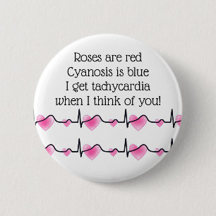 Badge Rond 5 Cm Drôle de Saint-Valentin pour les soins de santé 