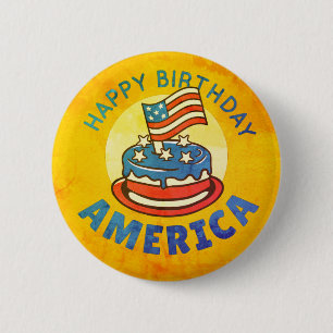 Badge Rond 5 Cm Drôle de salutation patriotique USA pays