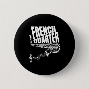 Badge Rond 5 Cm Drôle de saxophone de jazz du Mardi Gras de La Nou