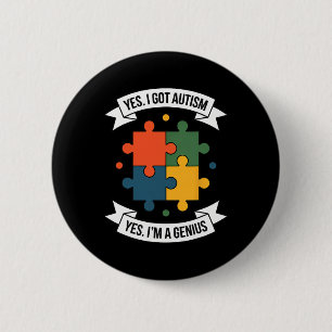 Badge Rond 5 Cm Drôle de sensibilisation à l'autisme Enfants Autis