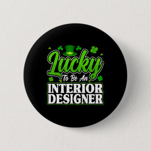 Badge Rond 5 Cm Drôle de St Patricks Day - Chanceux d'être un déco