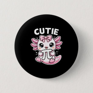 Badge Rond 5 Cm Drôle de symbole axolotl mignon professeur de math