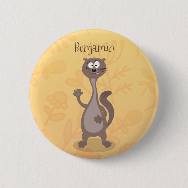 Badge Rond 5 Cm Drôle dessin animé en toile (Devant)