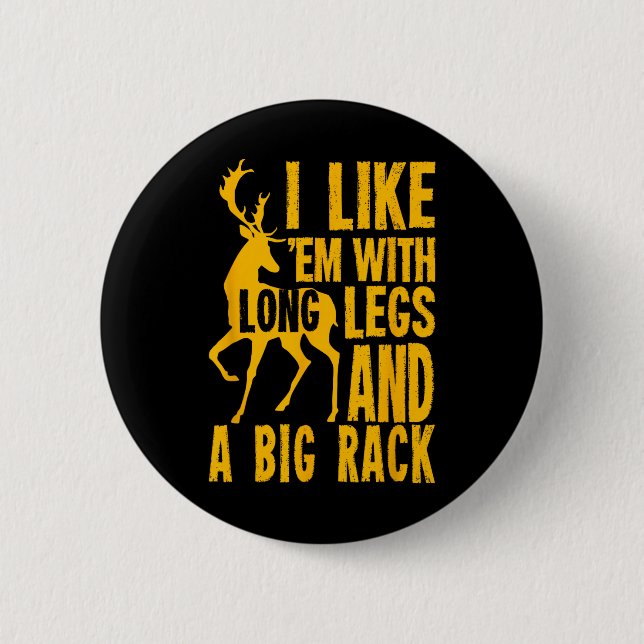 Badge Rond 5 Cm Drôle Devis Chasse De Cerfs Don Pour Chasseurs (Devant)