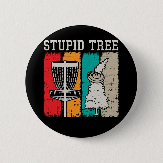 Badge Rond 5 Cm Drôle Disque Golf Joueur Sport Frisbee Disque Golf (Devant)