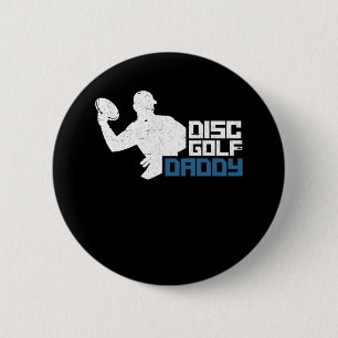 Badge Rond 5 Cm Drôle Disque Golf Père Frisbee Papa