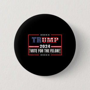 Badge Rond 5 Cm Drôle Donald Trump En Faveur Du Vote 2024 Pour Le