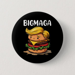 Badge Rond 5 Cm Drôle Donald Trump Fabriquant Des Fries Françaises