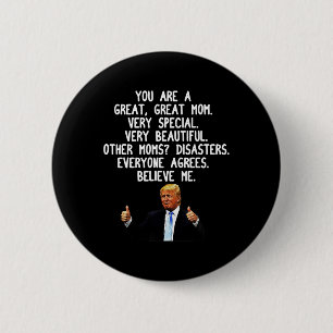 Badge Rond 5 Cm Drôle Donald Trump Mère39s Jour Gag Conserva cadea