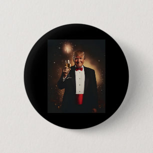 Badge Rond 5 Cm Drôle Donald Trump Nye 2025 Fête de la nouvelle an