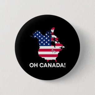 Badge Rond 5 Cm Drôle Donald Trump Oh Canada 51e État États-Unis A