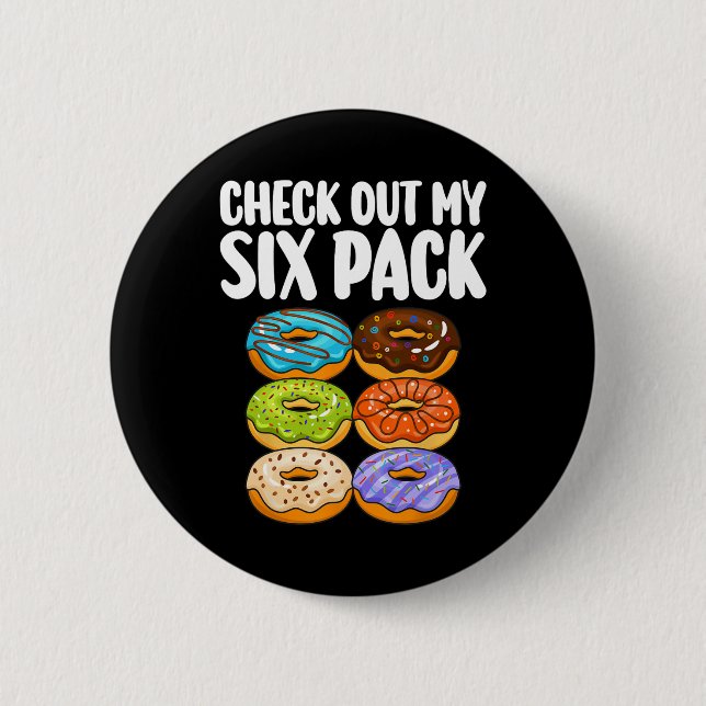 Badge Rond 5 Cm Drôle Donut Art Pour Hommes Femmes Doughnut Lover  (Devant)