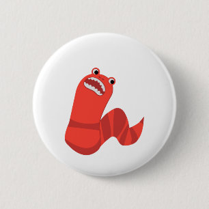 Badge Rond 5 Cm Drôle Drôle Cartoon Worm Mort de Mongolie