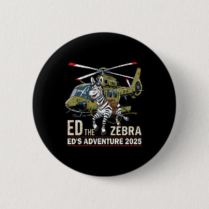 Badge Rond 5 Cm Drôle Ed Le Zèbre 2025 Aventure Rétro Vintage 2