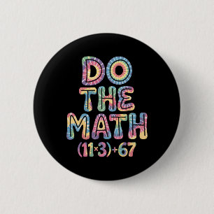 Badge Rond 5 Cm Drôle équation mathématique scolaire de 100 jours