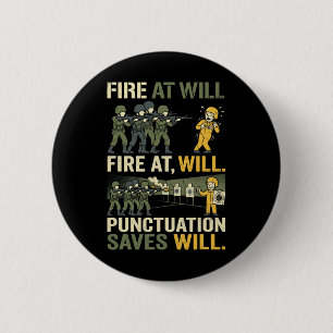 Badge Rond 5 Cm Drôle Grammaire Ponctuation Humour Professeur D'an