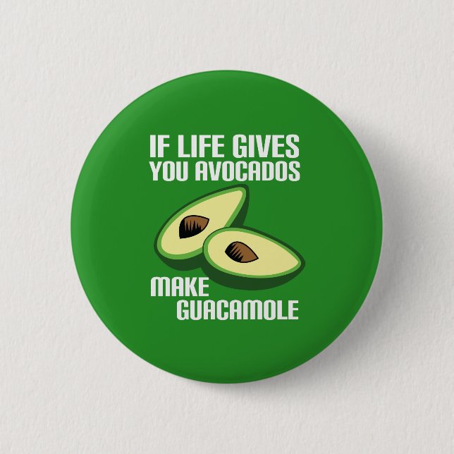 Badge Rond 5 Cm Drôle Guacamole Avocado Joke (Devant)