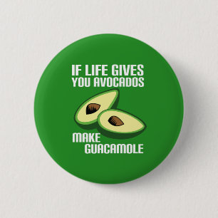 Badge Rond 5 Cm Drôle Guacamole Avocado Joke