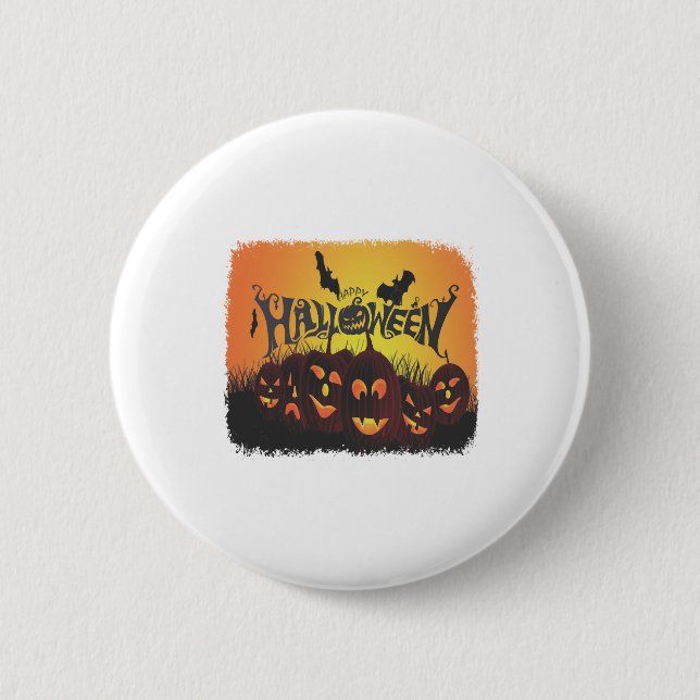 Badge Rond 5 Cm Drôle Happy Halloween design (Devant)