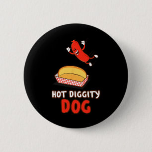 Badge Rond 5 Cm Drôle Hot Dog