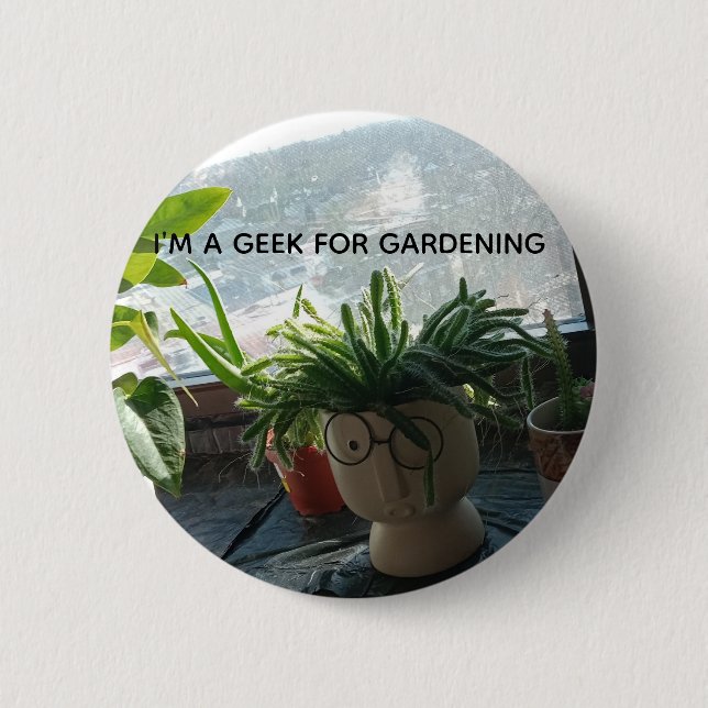 Badge Rond 5 Cm Drôle Jardin Pin (Devant)