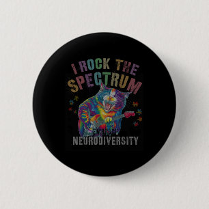 Badge Rond 5 Cm Drôle Je Rock Le Spectre Autisme Mère Motivé