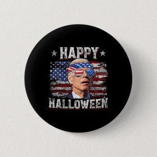 Badge Rond 5 Cm Drôle Joe Biden 4 juillet heureux Halloween Amériq
