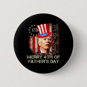 Badge Rond 5 Cm Drôle Joe Biden 4 juillet Joyeux 4ème Du Père
