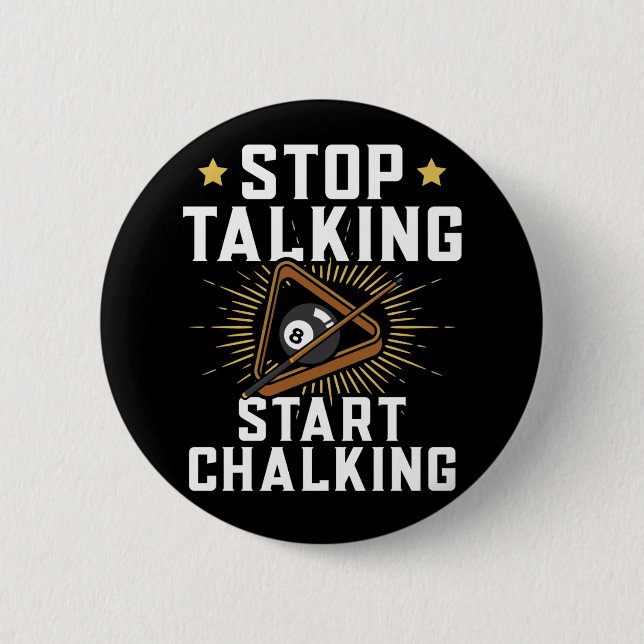 Badge Rond 5 Cm Drôle Joueur de la piscine Citation Billard Sports (Devant)