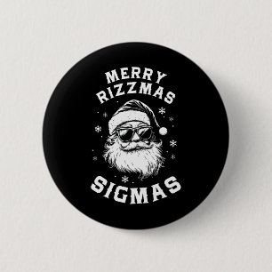 Badge Rond 5 Cm Drôle Joyeux Rizzmas Sigmas Enfants Adolescents Éc