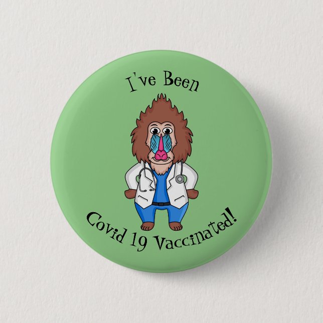 Badge Rond 5 Cm Drôle manuel dessin d'un médecin (Devant)