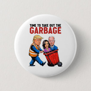 Badge Rond 5 Cm Drôle Mega Trump Président 2024 Le Temps De Sortir