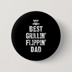 Badge Rond 5 Cm Drôle Meilleur Grill Flipping Papa Bbq Meat Grill