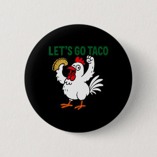 Badge Rond 5 Cm Drôle Mexicain Poulet Tee Rooster Design Avec Lais