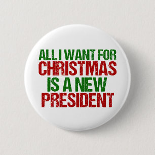 Badge Rond 5 Cm Drôle Noël politique anti-Trump