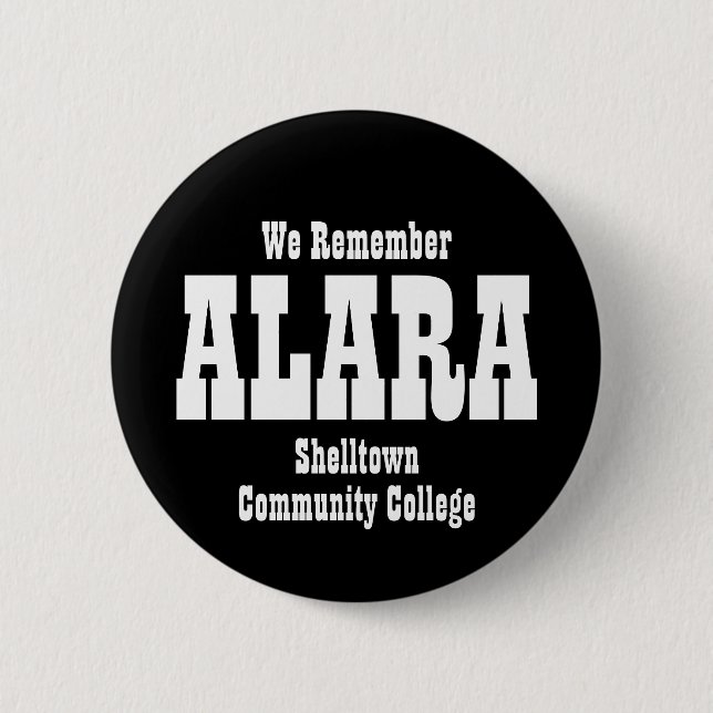 Badge Rond 5 Cm Drôle, nous nous souvenons d'ALARA (Devant)