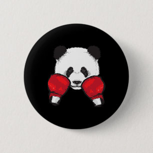 Badge Rond 5 Cm Drôle Panda Boxer Cool Amoureux des animaux Gants