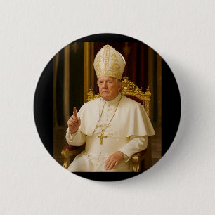 Badge Rond 5 Cm Drôle Pape Trump Tee