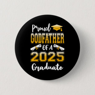 Badge Rond 5 Cm Drôle Parrain Fier D'Un Cl De 2025 Diplômé