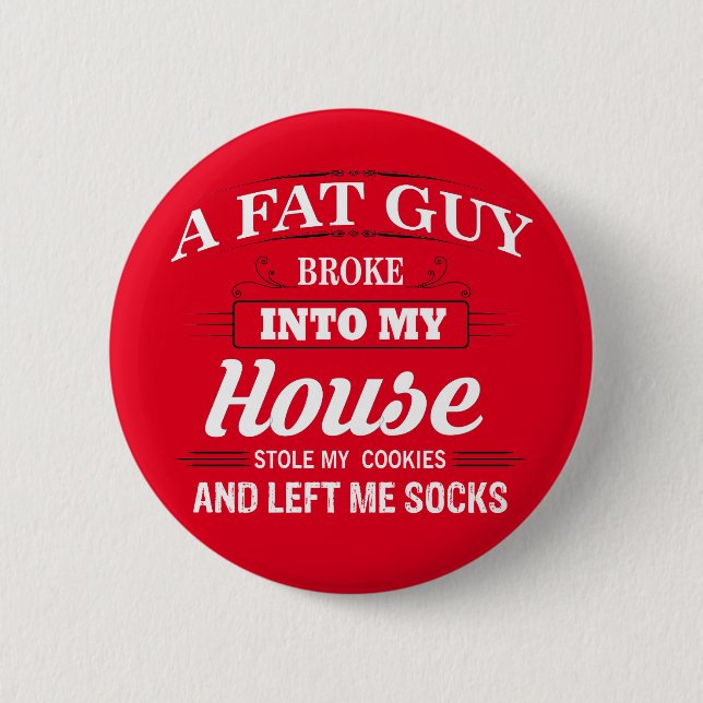 Badge Rond 5 Cm Drôle Père Noël Dit (Devant)