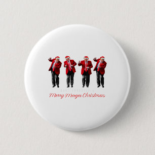 Badge Rond 5 Cm Drôle Père Noël Trump S'Est Joyeux Noël