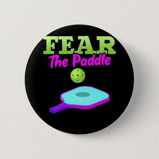 Badge Rond 5 Cm Drôle Pickleball Sport Paddle (Devant)