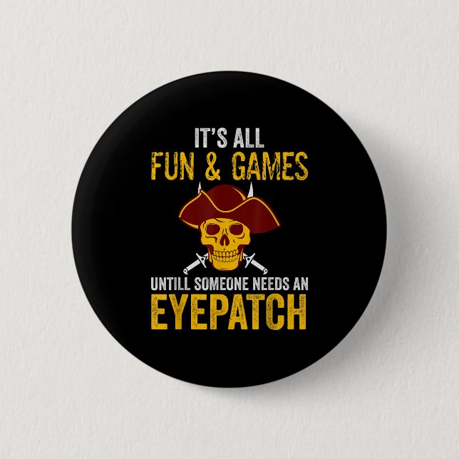 Badge Rond 5 Cm Drôle Pirate Graphisme Sarcastique Conception de d (Devant)