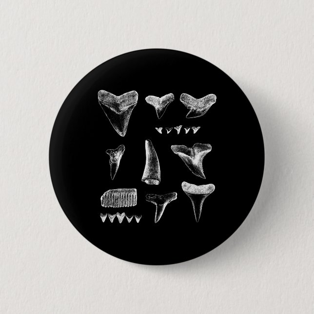 Badge Rond 5 Cm Drôle Poignées de requin Conception pour hommes fe (Devant)
